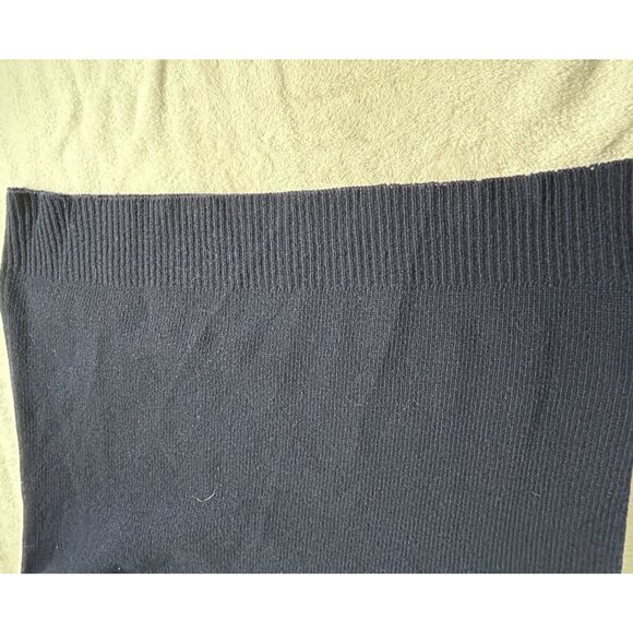 Vintage Buffums California Mens Navy Blue V-Neck Wool Sweater Large Pullover - Picture 8 of 9